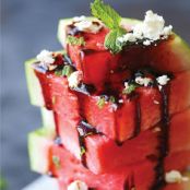 Watermelon Salad with Balsamic Reduction